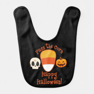 Halloween Candy Corn, Happy Halloween Baby Bib, Ha Baby Bib