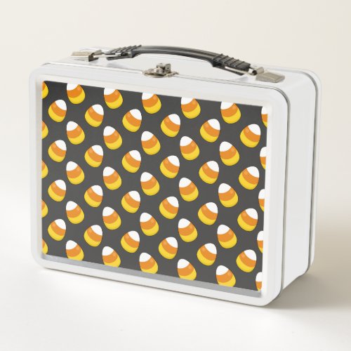 Halloween Candy Corn Metal Lunch Box