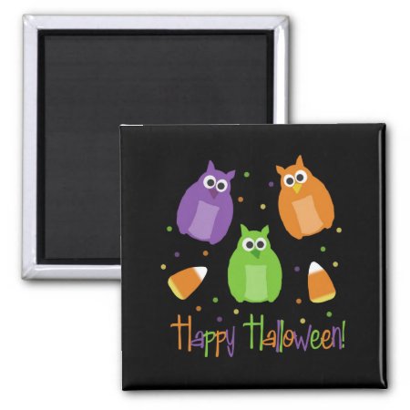 Halloween Candy Corn Owls Magnet