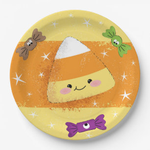 Halloween Candy Corn Paper Party Plate_NEEDS INFO Plates