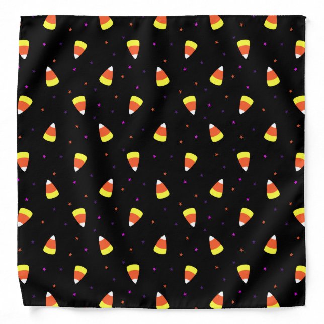 Halloween Candy Corn Pattern Bandana (Front)