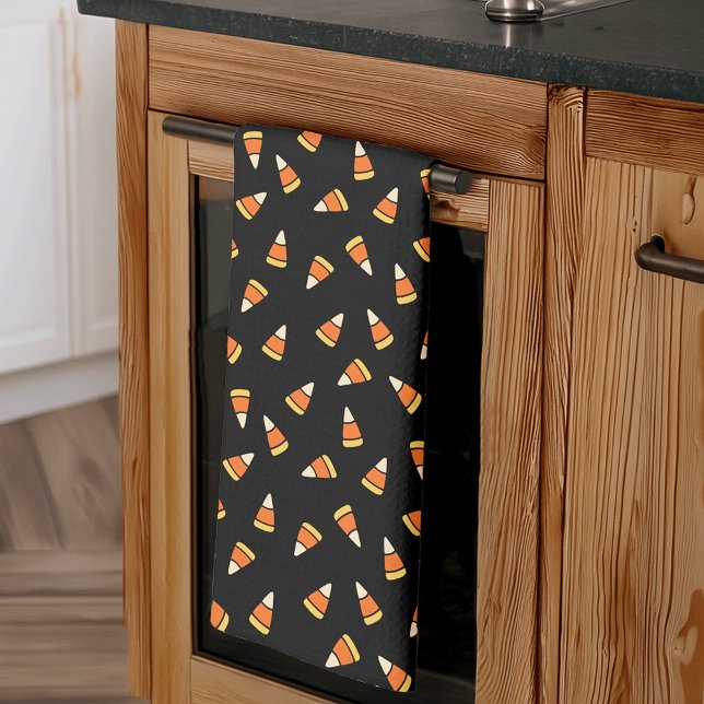 Halloween Candy Corn Pattern Kitchen Towel (Creator Uploaded)