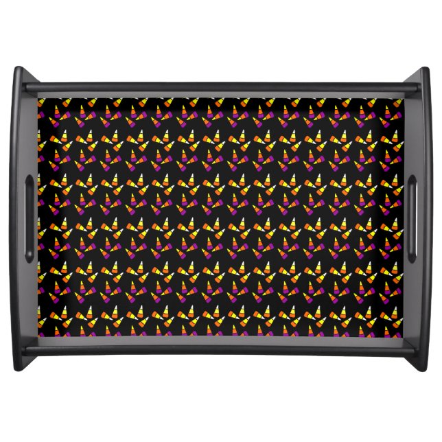 Halloween Candy corn Pattern Serving Tray (Front)