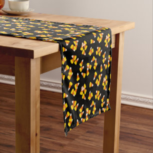 Halloween candy corn pattern short table runner