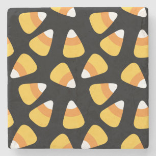 Halloween Candy Corn Pattern Stone Coaster