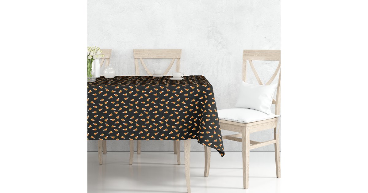 Halloween Candy Corn Pattern Tablecloth | Zazzle