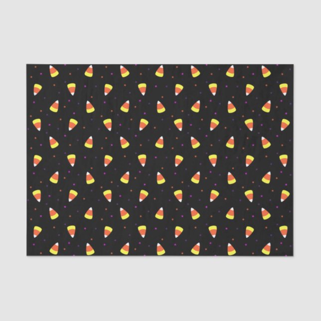 Halloween Candy Corn Pattern Tissue Paper (Front)