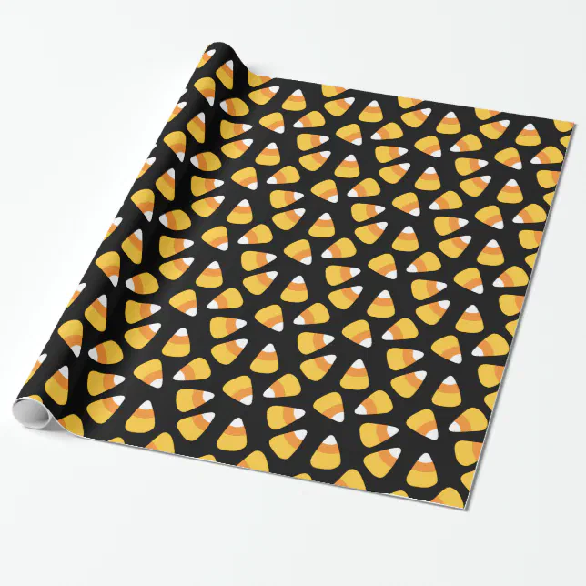Halloween Candy Corn Pattern Wrapping Paper | Zazzle