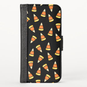 Halloween Candy Corn Print iPhone X Wallet Case