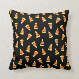 Halloween Candy Corn Print Throw Pillow