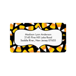 Halloween Candy Corn Return Address Labels. Label