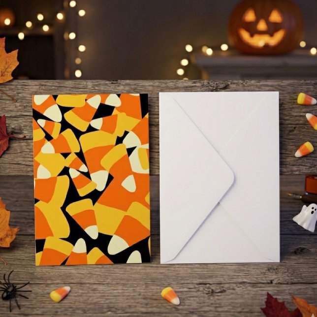 Halloween Candy Corn Seamless Pattern Card (Creator Uploaded)