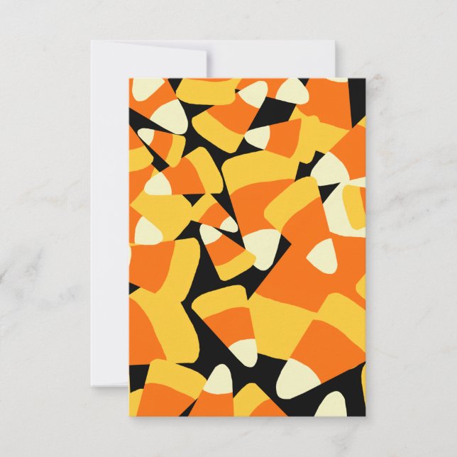 Halloween Candy Corn Seamless Pattern Card (Front)