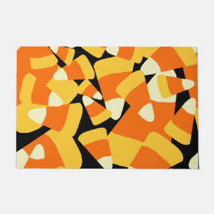Halloween Candy Corn Seamless Pattern Doormat