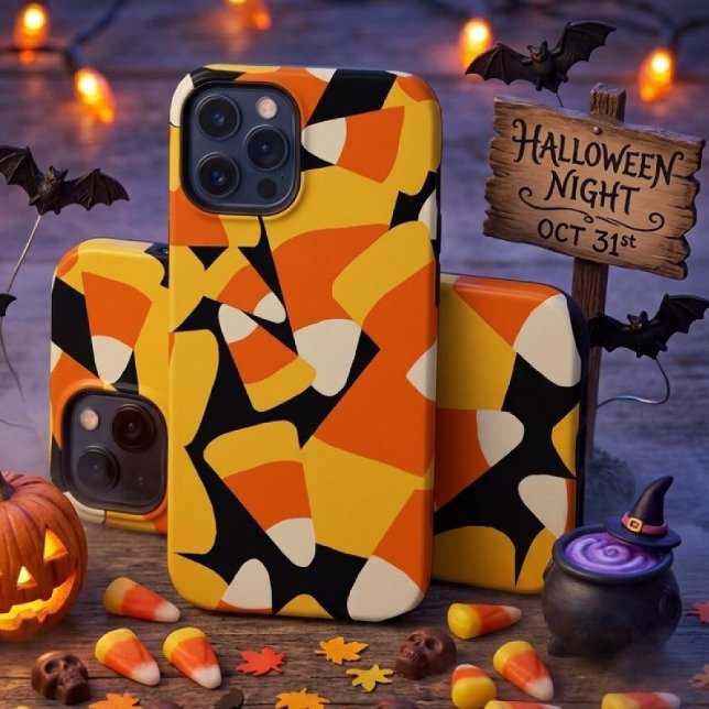 Halloween Candy Corn Seamless Pattern Iphone Case (Creator Uploaded)