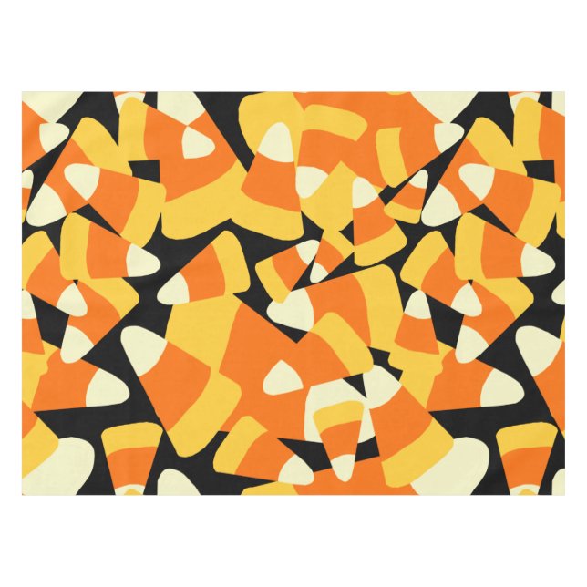 Halloween Candy Corn Seamless Pattern Tablecloth (Front (Horizontal))