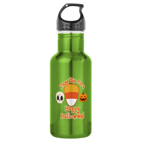 HALLOWEEN CANDY CORN STAINLESS STEEL WATER BOTTLE