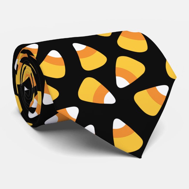 Halloween Candy Corn Tie (Rolled)