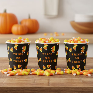 Halloween Candy Corn Trick or Treat Paper Cups