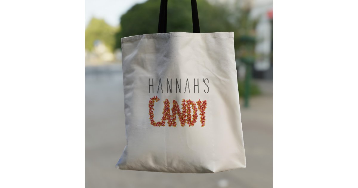 Halloween Candy Corn Trick or Treat Personalized Tote Bag | Zazzle