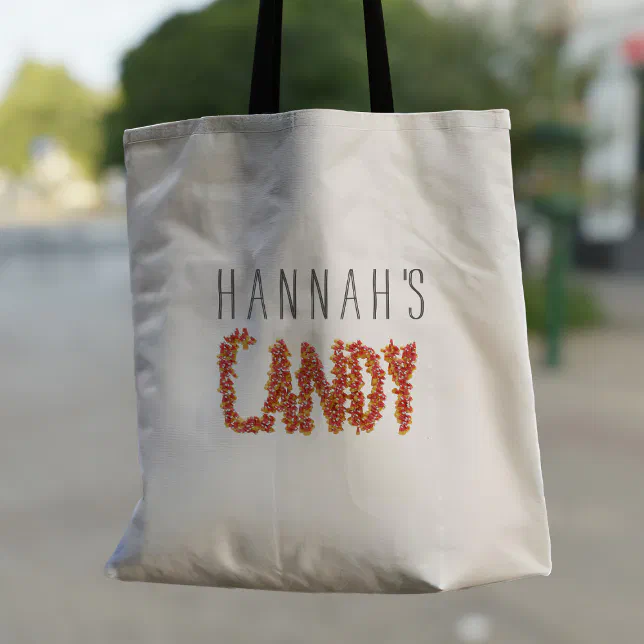 Halloween Candy Corn Trick or Treat Personalized Tote Bag | Zazzle