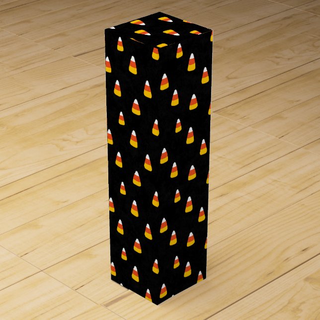 Halloween Candy Corn Wine Box (Front)