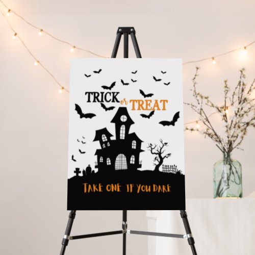 Halloween candy door sign loot bag haunted house