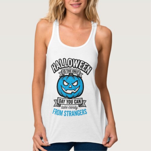 Halloween Candy From Strangers Vintage Pumpkin Des Tank Top