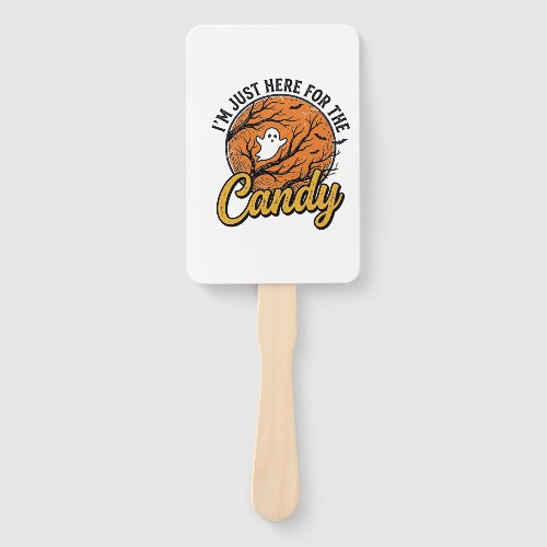 Halloween Candy Ghost Vintage Vector Design_1 Hand Fan
