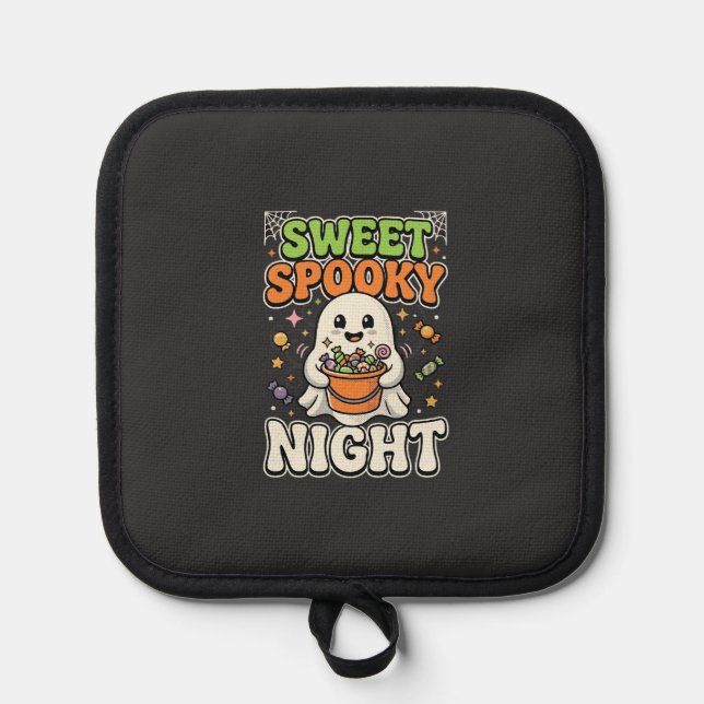 Halloween Candy Haunt Night Pot Holder (Front)