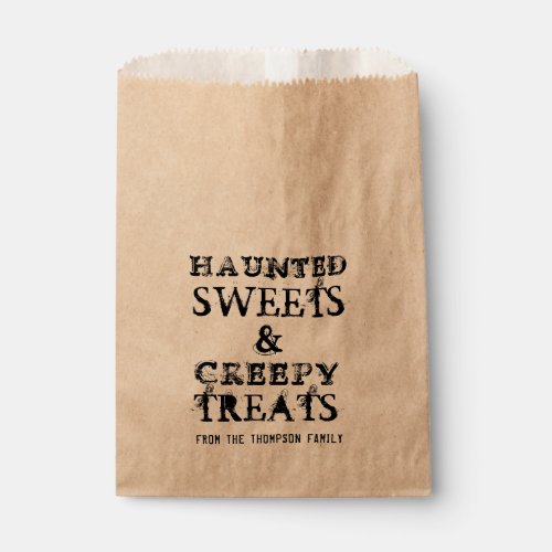 Halloween Candy Haunted Sweets Creepy Treats Goody Favor Bag