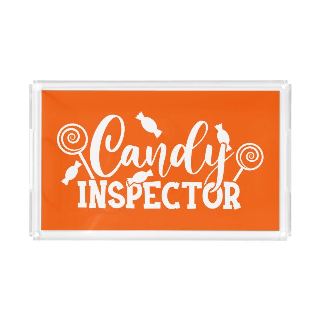 Halloween Candy Inspector Acrylic Tray (Front)