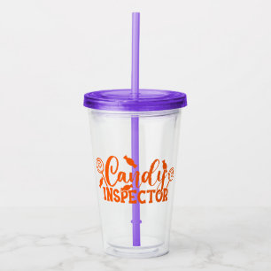 Halloween Candy Inspector Acrylic Tumbler