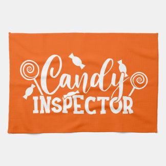 Halloween Candy Inspector Kitchen Towel