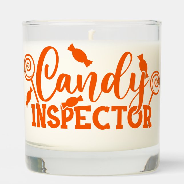 Halloween Candy Inspector Scented Candle (Front)