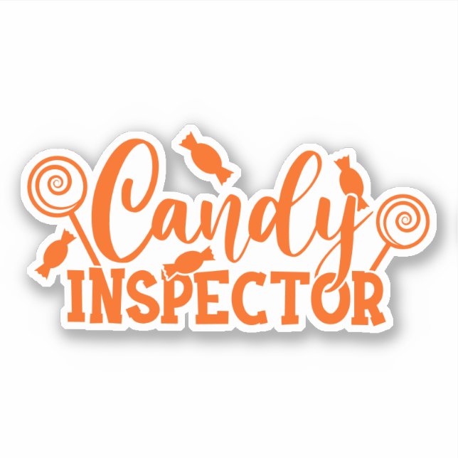Halloween Candy Inspector Sticker (Front)