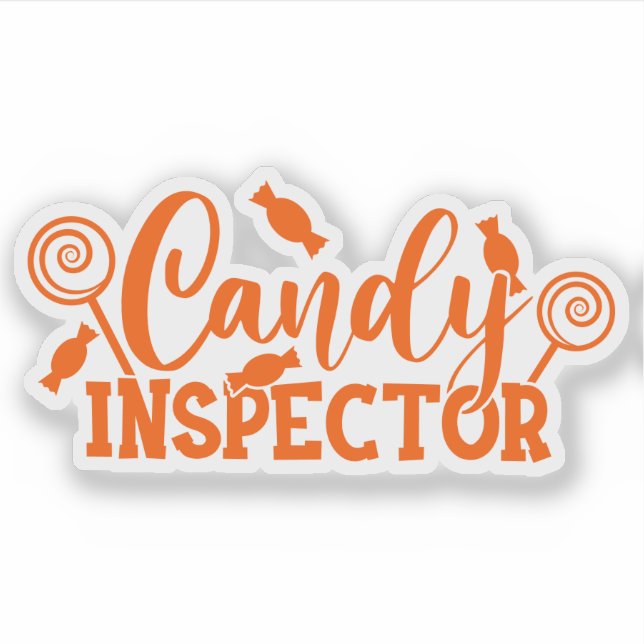 Halloween Candy Inspector Sticker (Front)