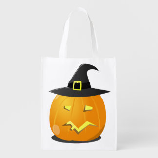 Halloween Candy Jack o' Lantern Witch Reusable Grocery Bag