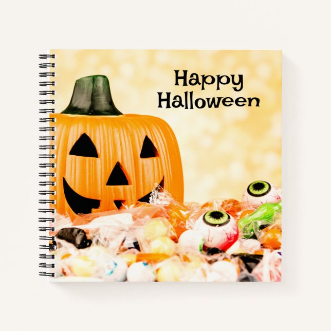Halloween Candy Jack o'lantern Notebook (Front)