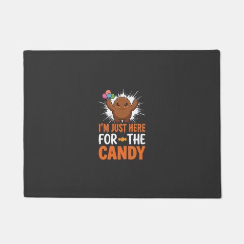 Halloween Candy Monster Quote Design Doormat