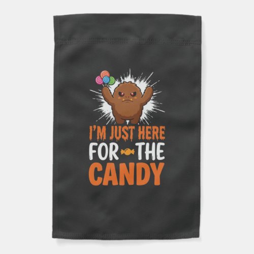 Halloween Candy Monster Quote Design Garden Flag