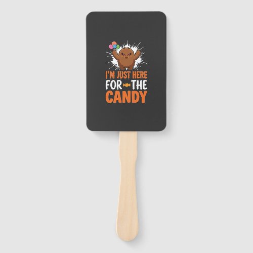 Halloween Candy Monster Quote Design Hand Fan