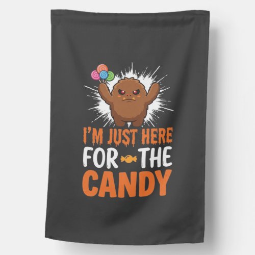 Halloween Candy Monster Quote Design House Flag