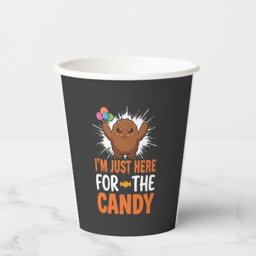 Halloween Candy Monster Quote Design Paper Cups