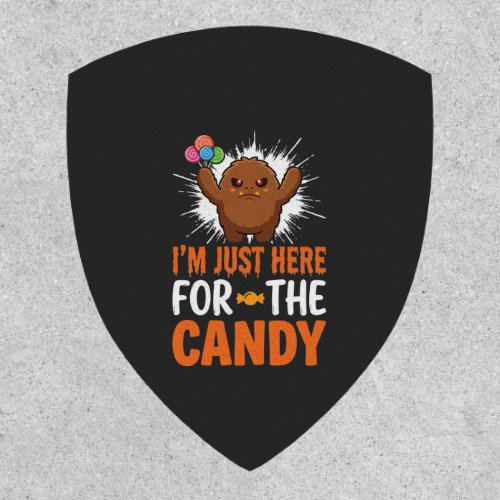 Halloween Candy Monster Quote Design Patch