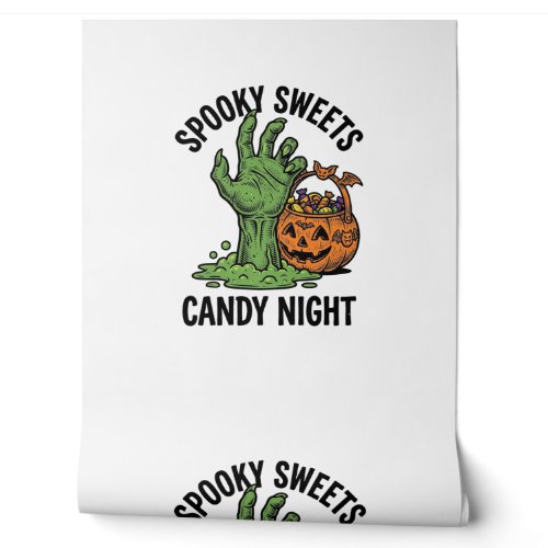 Halloween Candy Monster Vintage Spooky Treat Graph Wallpaper
