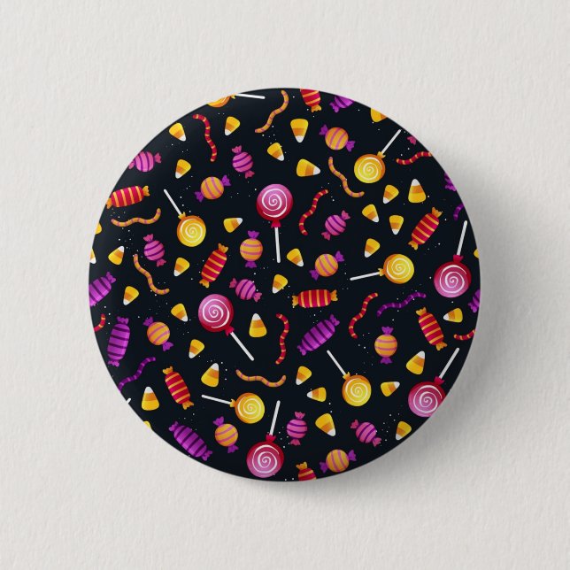 Halloween candy pattern button (Front)