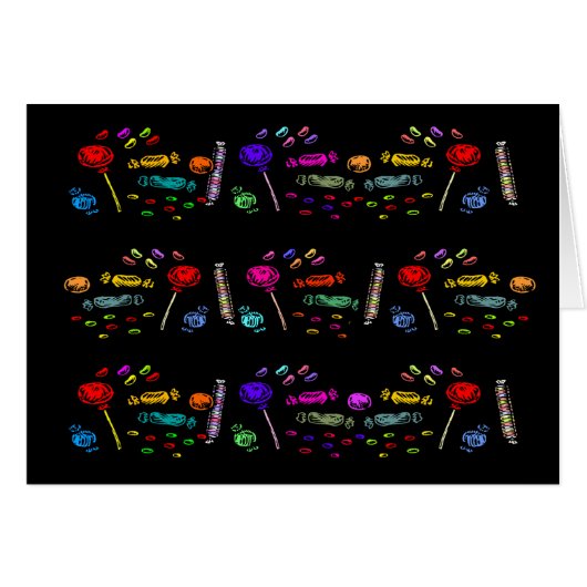 Halloween Candy Pattern Cards (Front Horizontal)