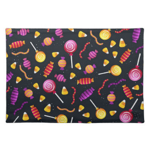 Halloween candy pattern cloth placemat