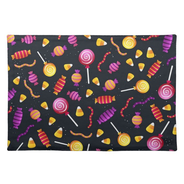 Halloween candy pattern cloth placemat (Front)
